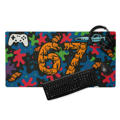 67 Orange Cat Large 36 x 18 Gaming mouse