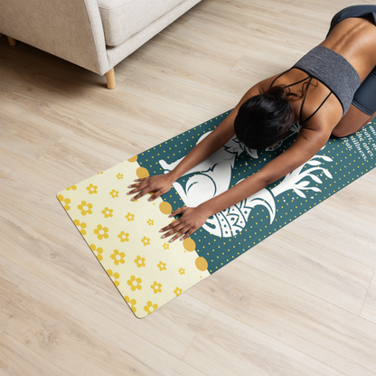 Whisperlight-Heart Guide Wolf with crystals Yoga Mat