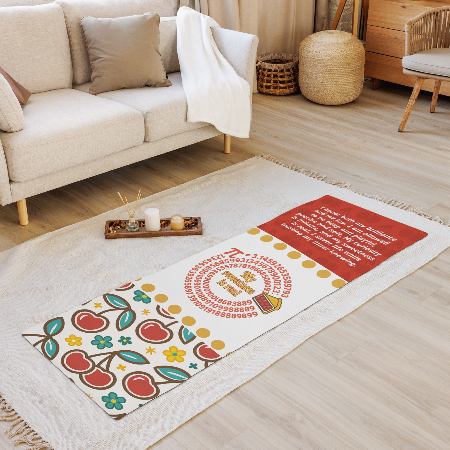 Sweet as Pi- Cherry Pie Yoga Mat