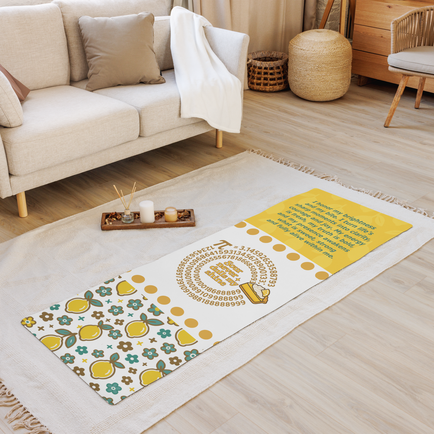 Sweet as Pi- Lemon Pie Yoga Mat